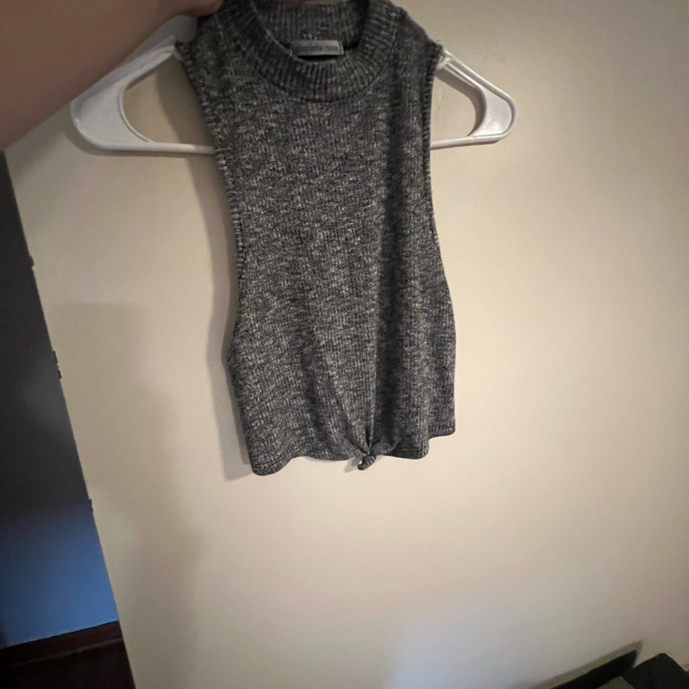 Charlotte Russe Gray Cowl Neck Sweater Textured Knit